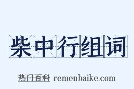 柴中行组词是什么意思的图片
